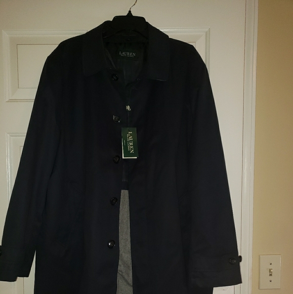 Navy Lauren Ralph Lauren Weatherby Rain Coat. - Picture 1 of 1